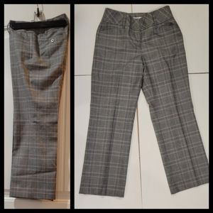 LOFT plaid flare leg lined slacks 0